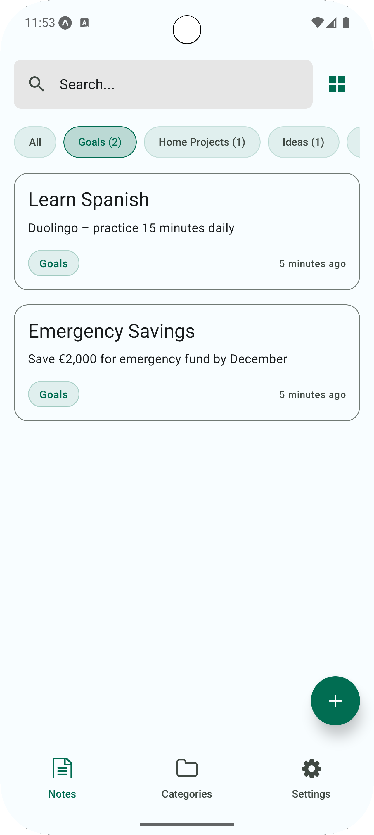 exoNote Notes Filter